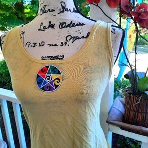 WITCHY PENTACLE Tank Top Hand Crafted